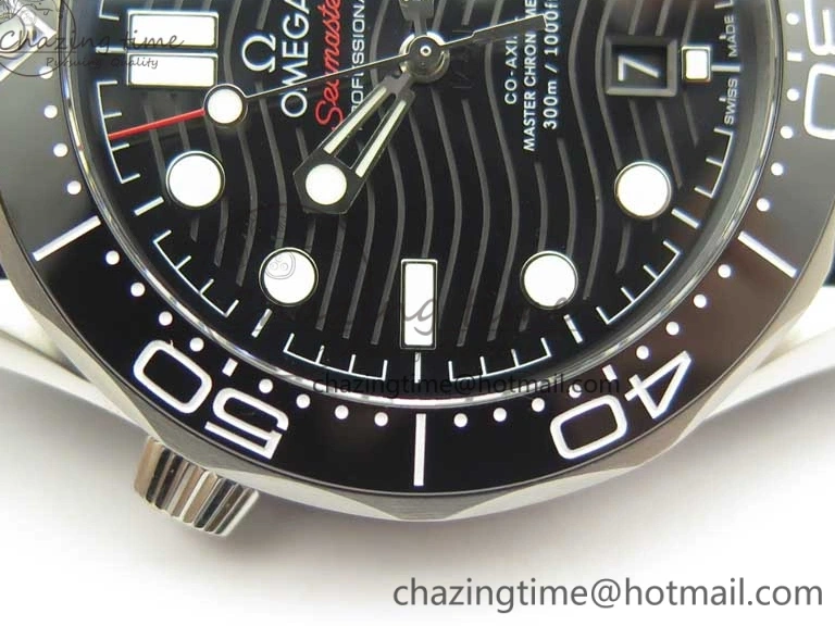 0324 2018 Seamaster Diver 300M VSF Best Edition Black Ceramic Dial on Black Gray Nato Strap A Unique 8057